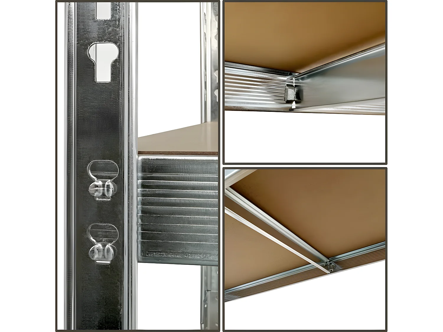 Etagère de rangement modulable et polyvalente pour atelier, garage cave ...Charges Lourdes -180x150x40cm - Gris