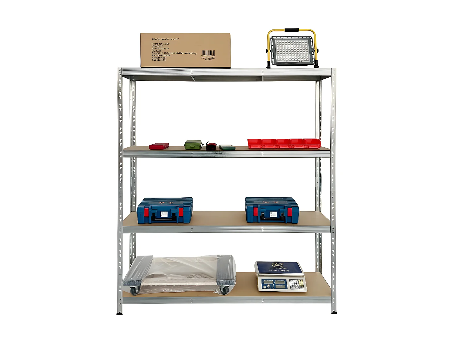 Etagère de rangement modulable et polyvalente pour atelier, garage cave ...Charges Lourdes -180x150x40cm - Gris