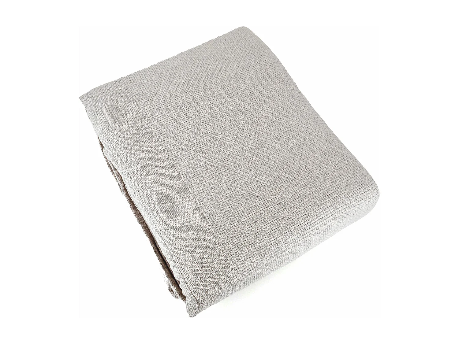 Couverture été 180x240 cm coton recyclé 365 g/m2 RIVIERA gris perle