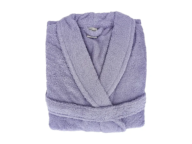 Peignoir col châle ROYAL CRESENT éponge coton taille M bleu lavande