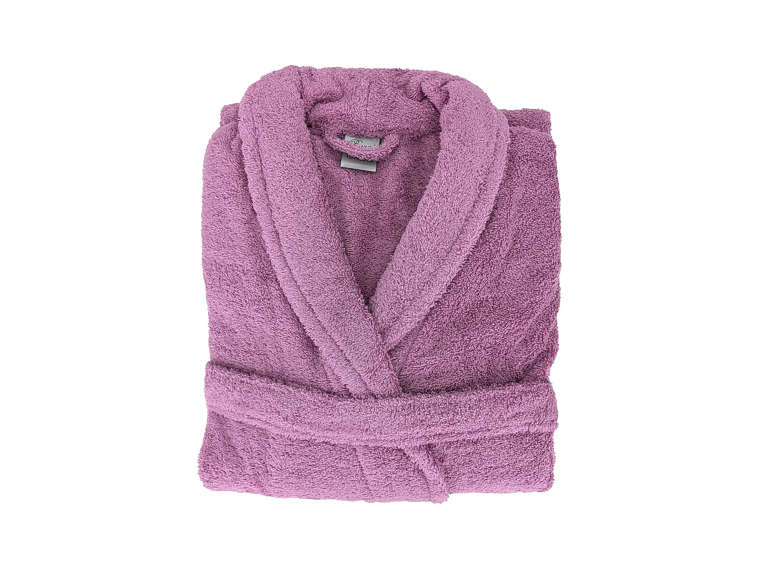 Peignoir col châle ROYAL CRESENT éponge coton taille M rose lavande