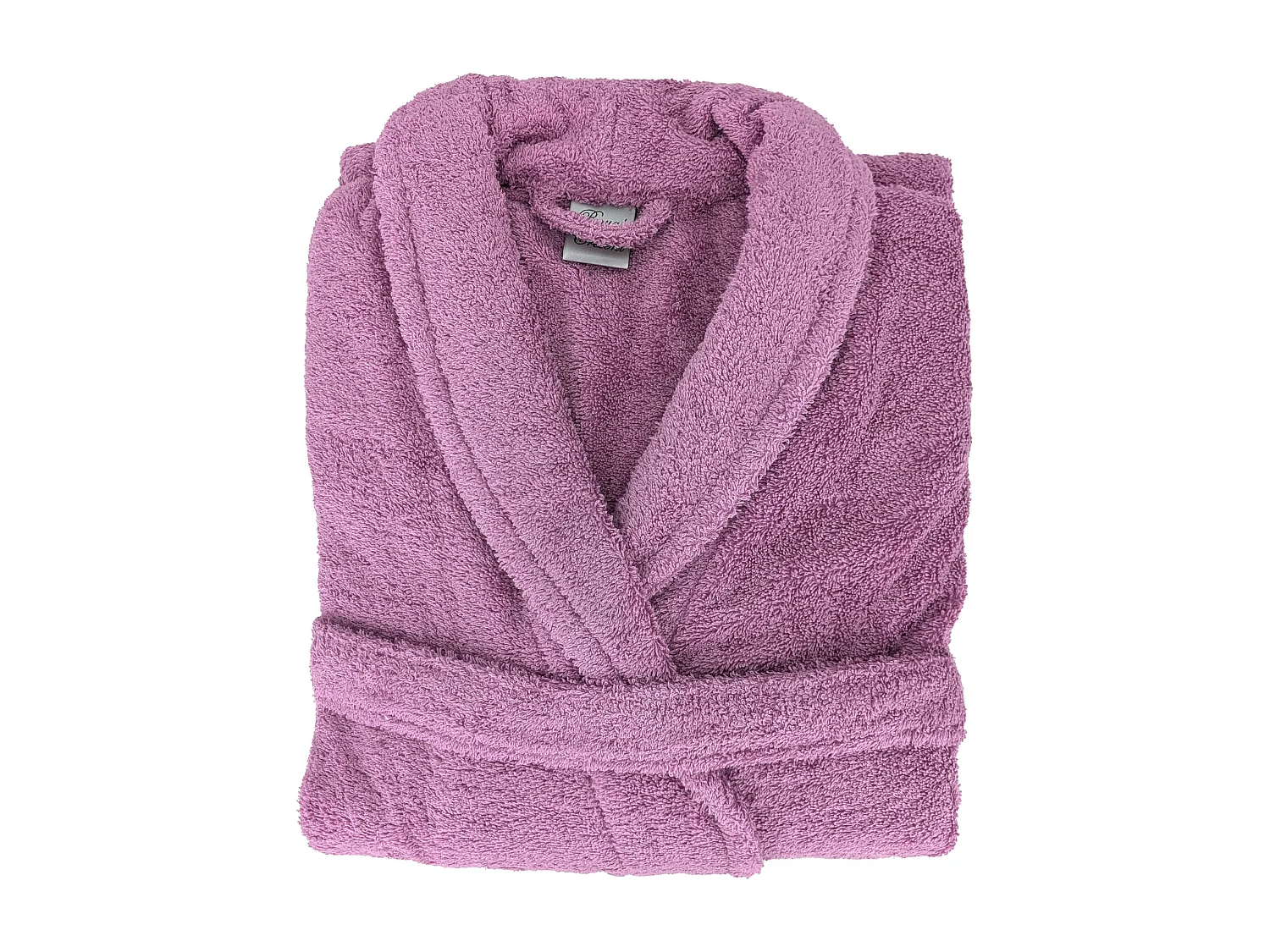 Peignoir col châle ROYAL CRESENT éponge coton taille L rose lavande