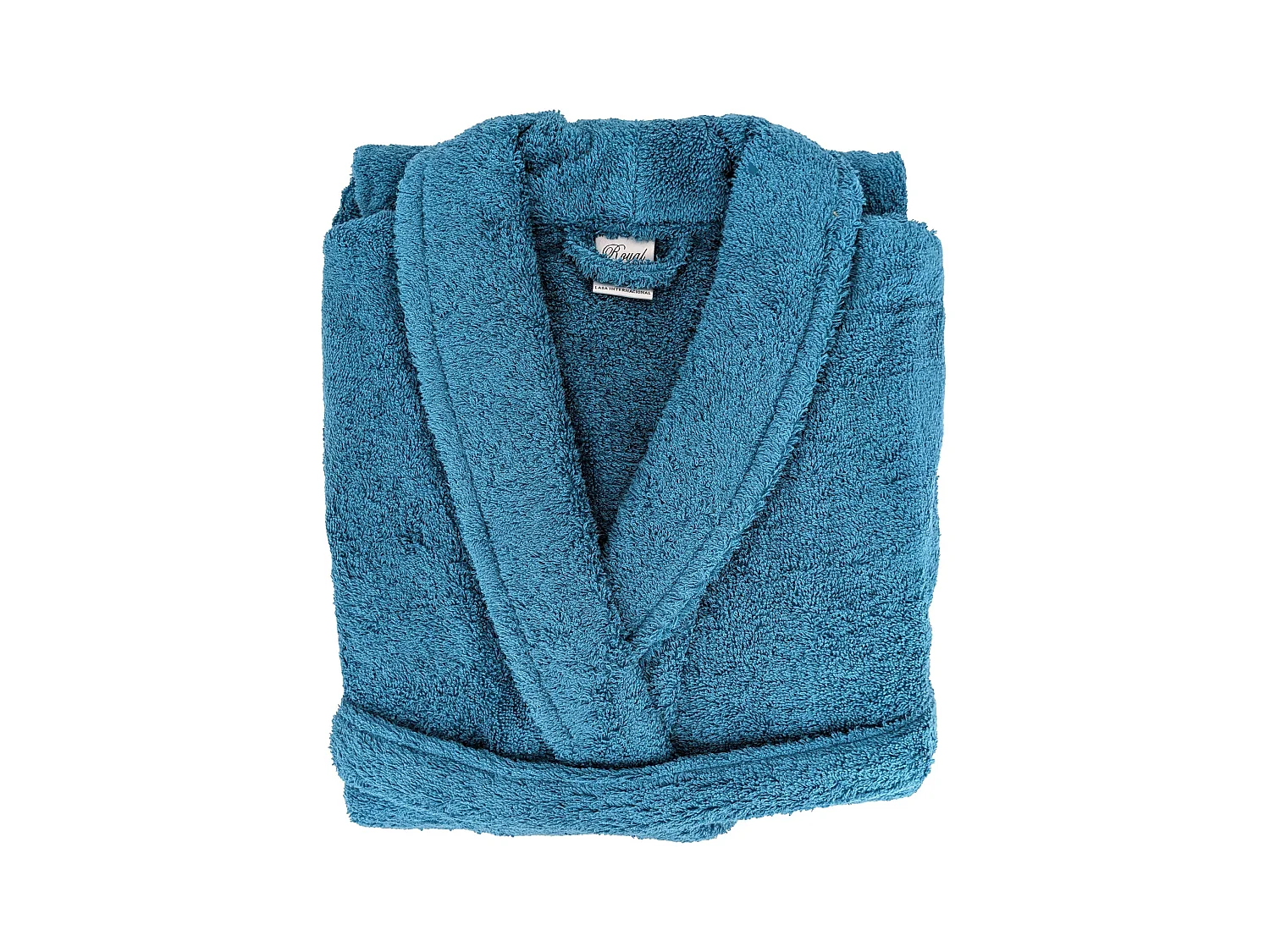 Peignoir col châle ROYAL CRESENT éponge coton taille XL bleu céleste