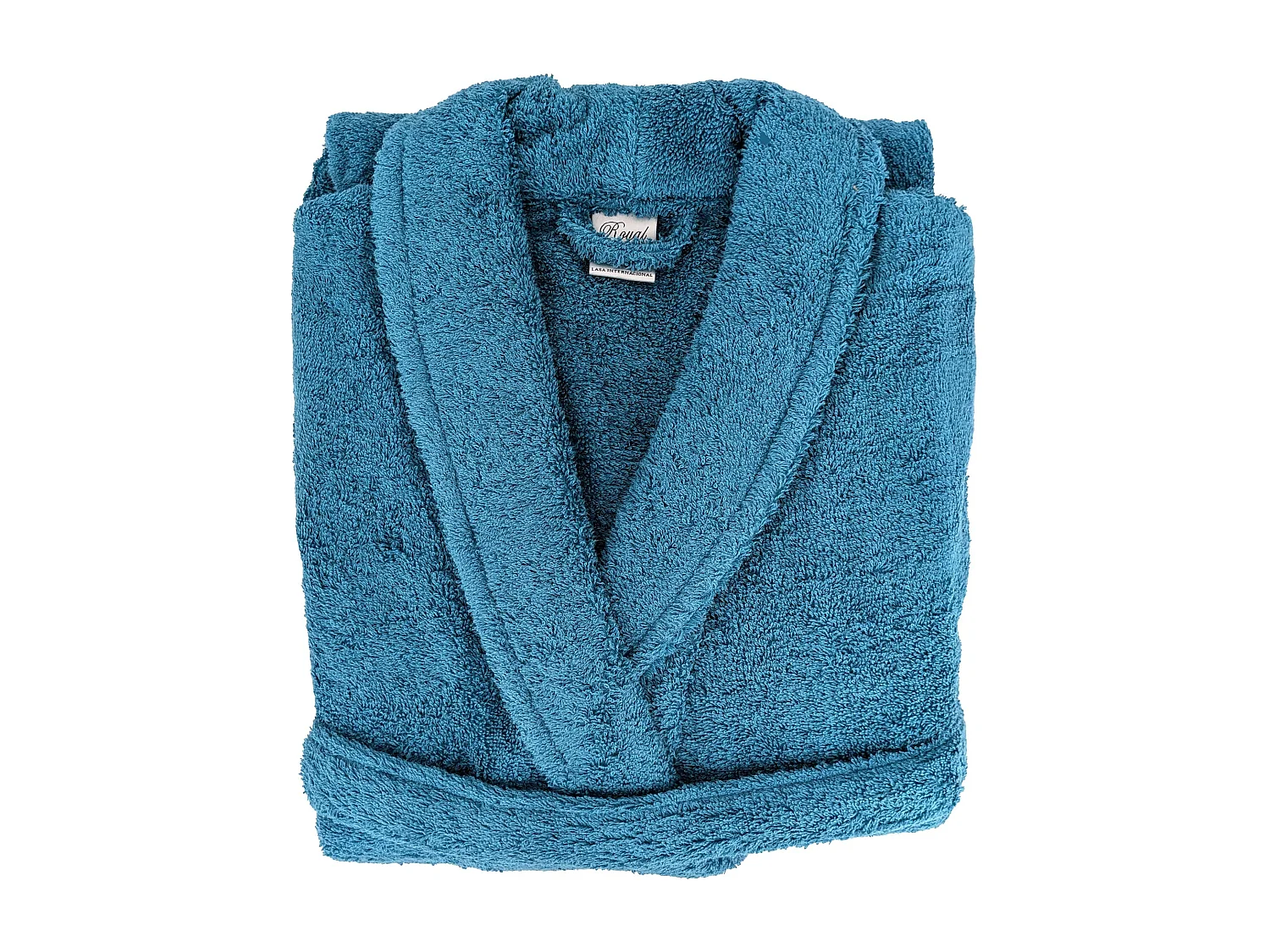 Peignoir col châle ROYAL CRESENT éponge coton taille XL bleu céleste