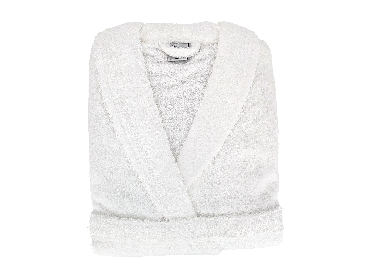 Peignoir col châle ROYAL CRESENT éponge coton taille M blanc