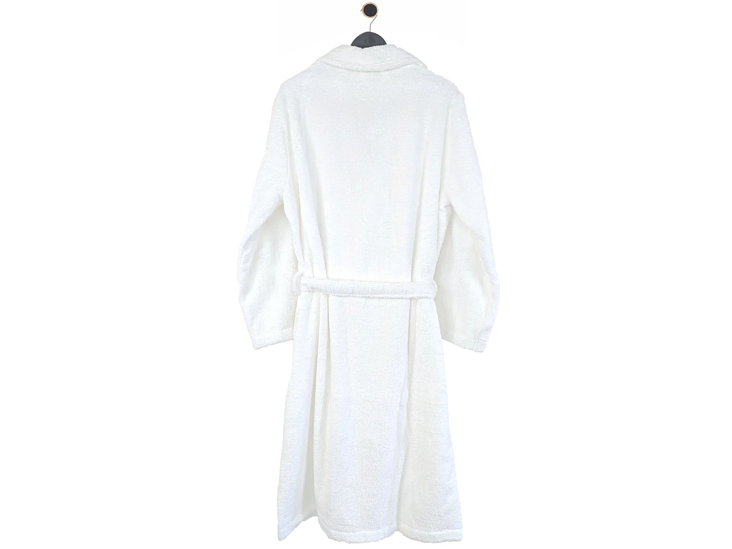 Peignoir col châle ROYAL CRESENT éponge coton taille M blanc