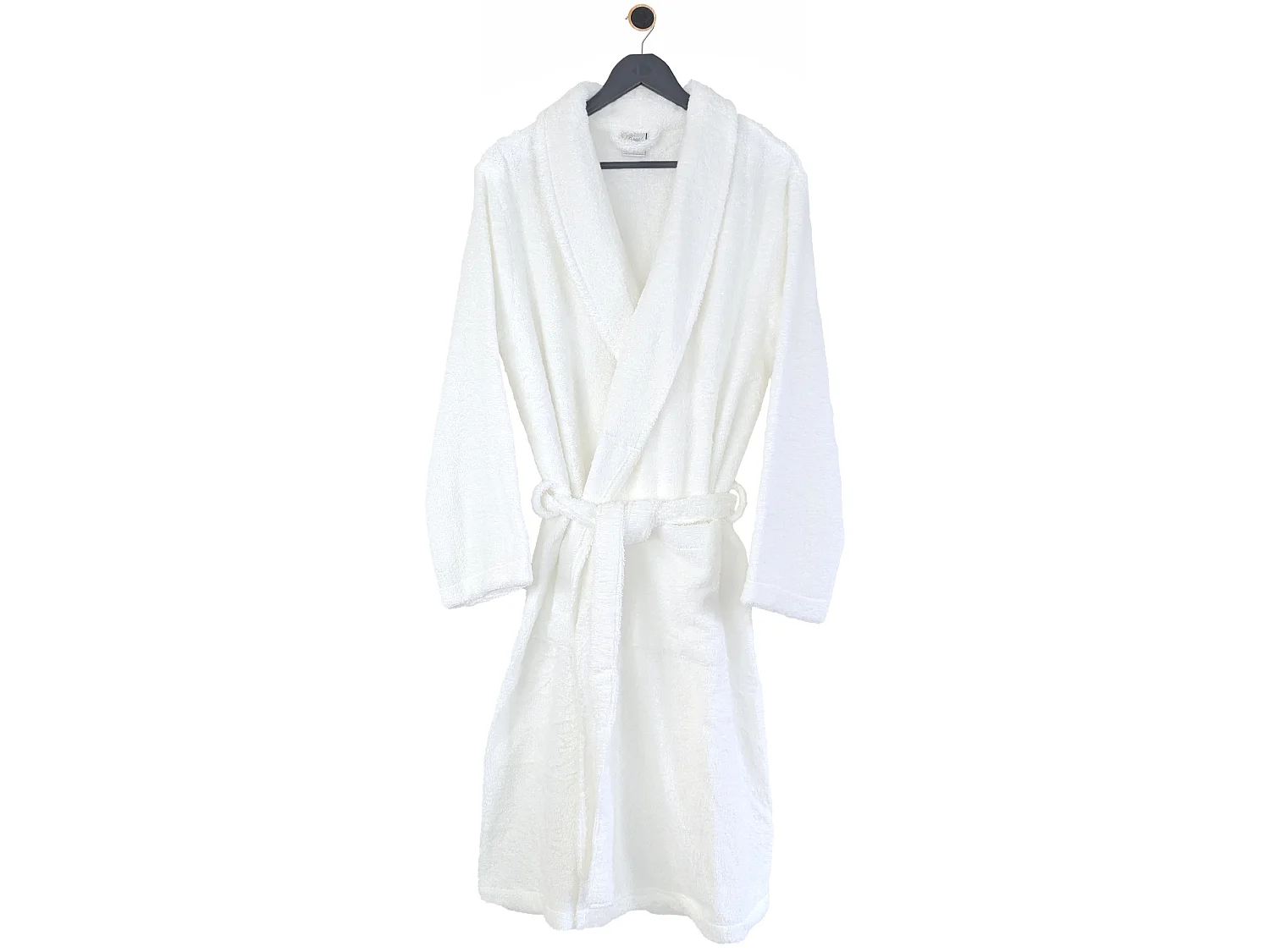 Peignoir col châle ROYAL CRESENT éponge coton taille L blanc