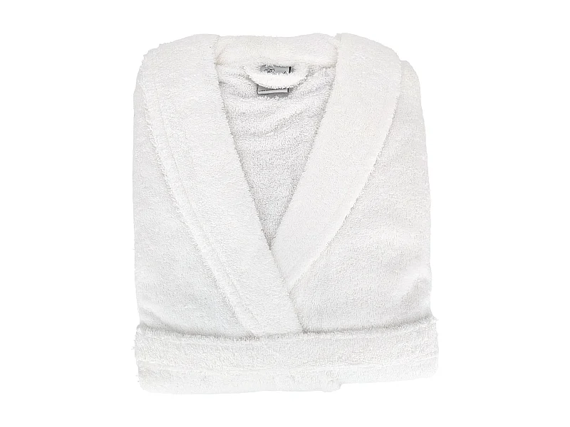 Peignoir col châle ROYAL CRESENT éponge coton taille XL blanc