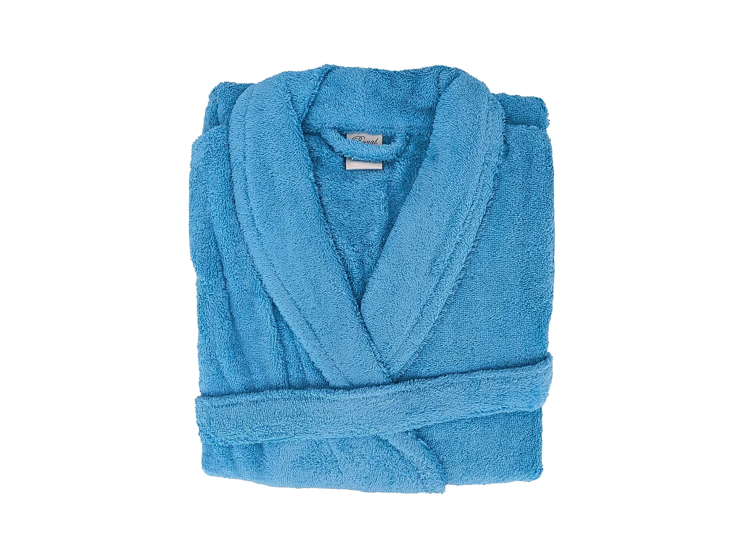 Peignoir col châle ROYAL CRESENT éponge coton taille XL bleu ciel