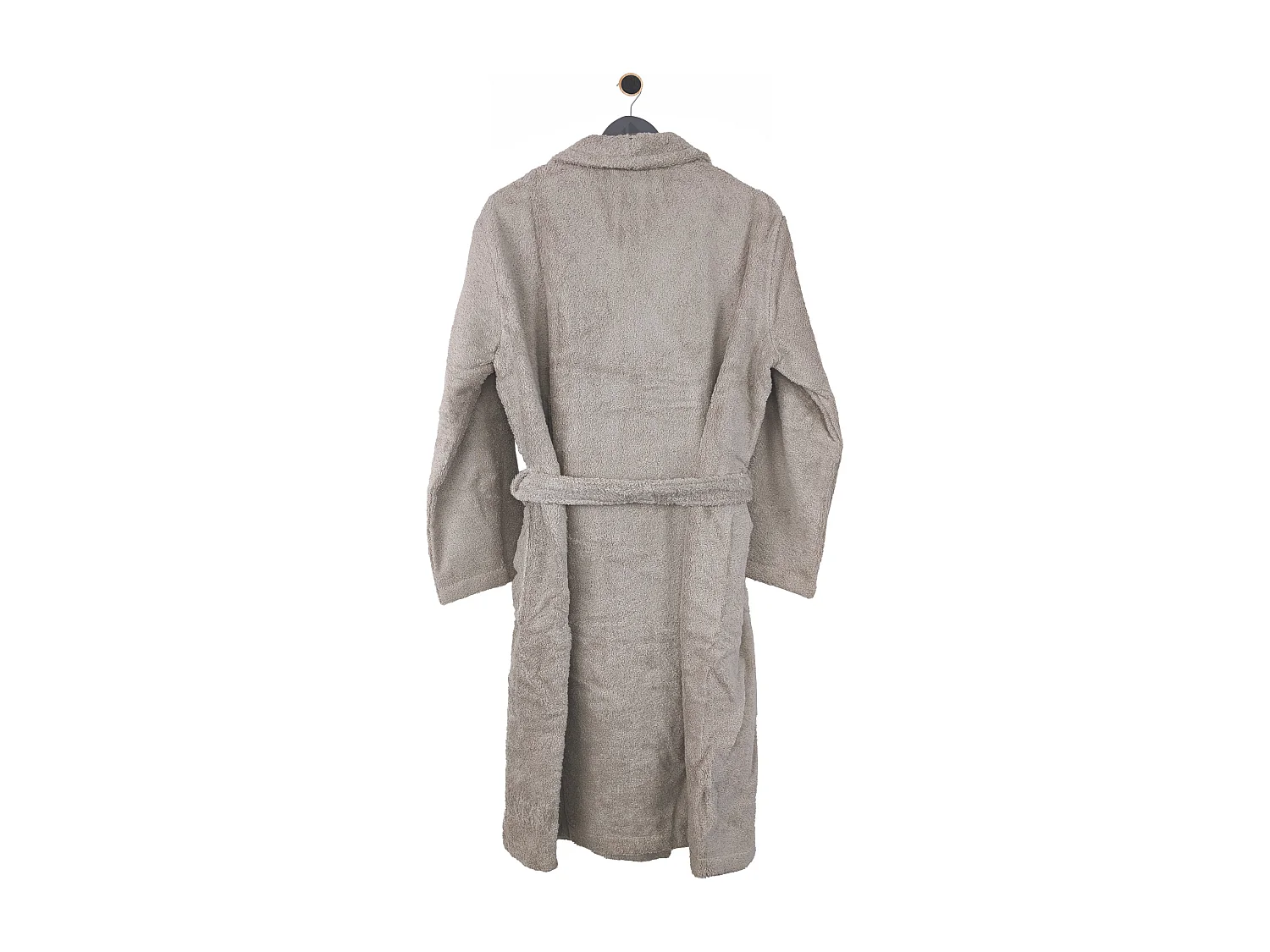 Peignoir col châle ROYAL CRESENT éponge coton taille L marron gris craie