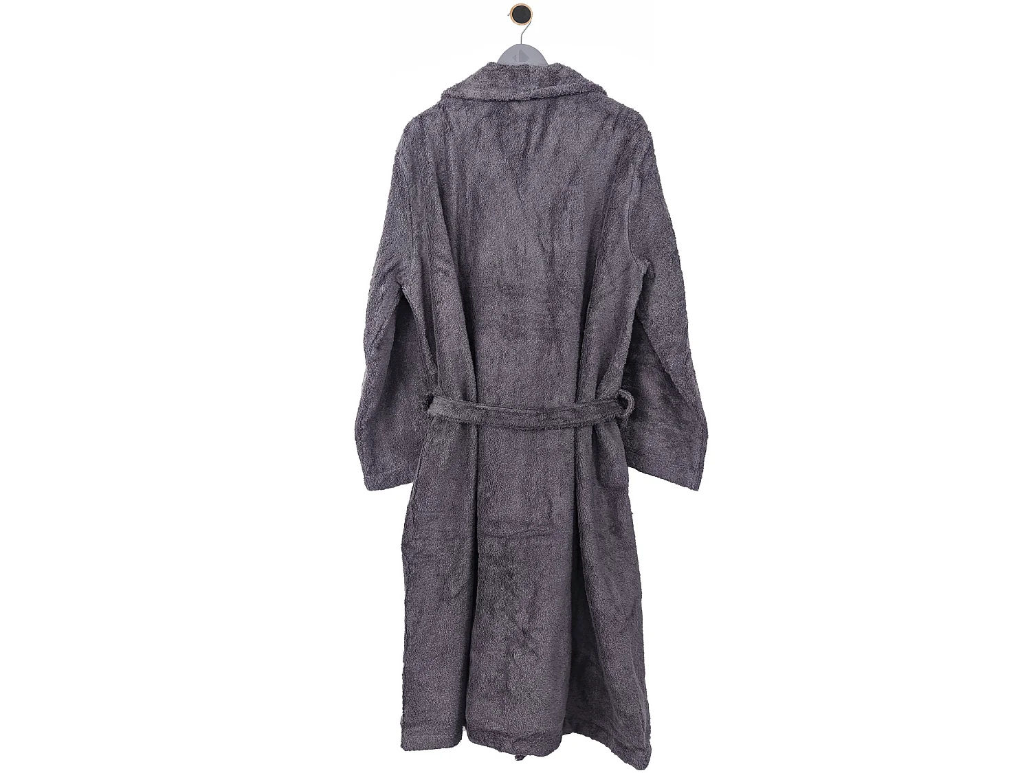 Peignoir col châle ROYAL CRESENT éponge coton taille XL gris acier