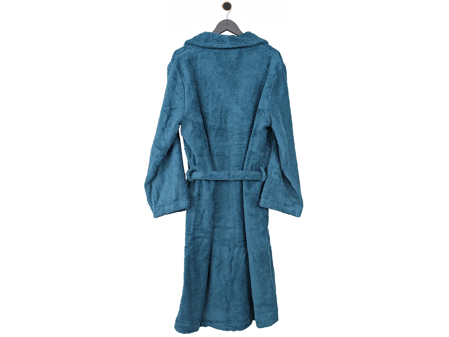 Peignoir col châle ROYAL CRESENT éponge coton taille M bleu céleste