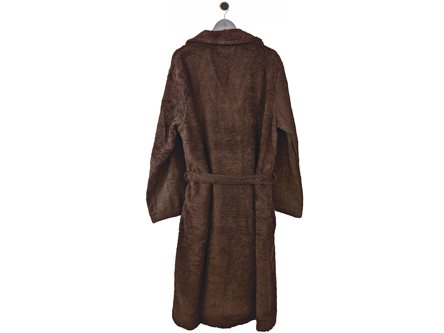 Peignoir col châle ROYAL CRESENT éponge coton taille L marron taupe