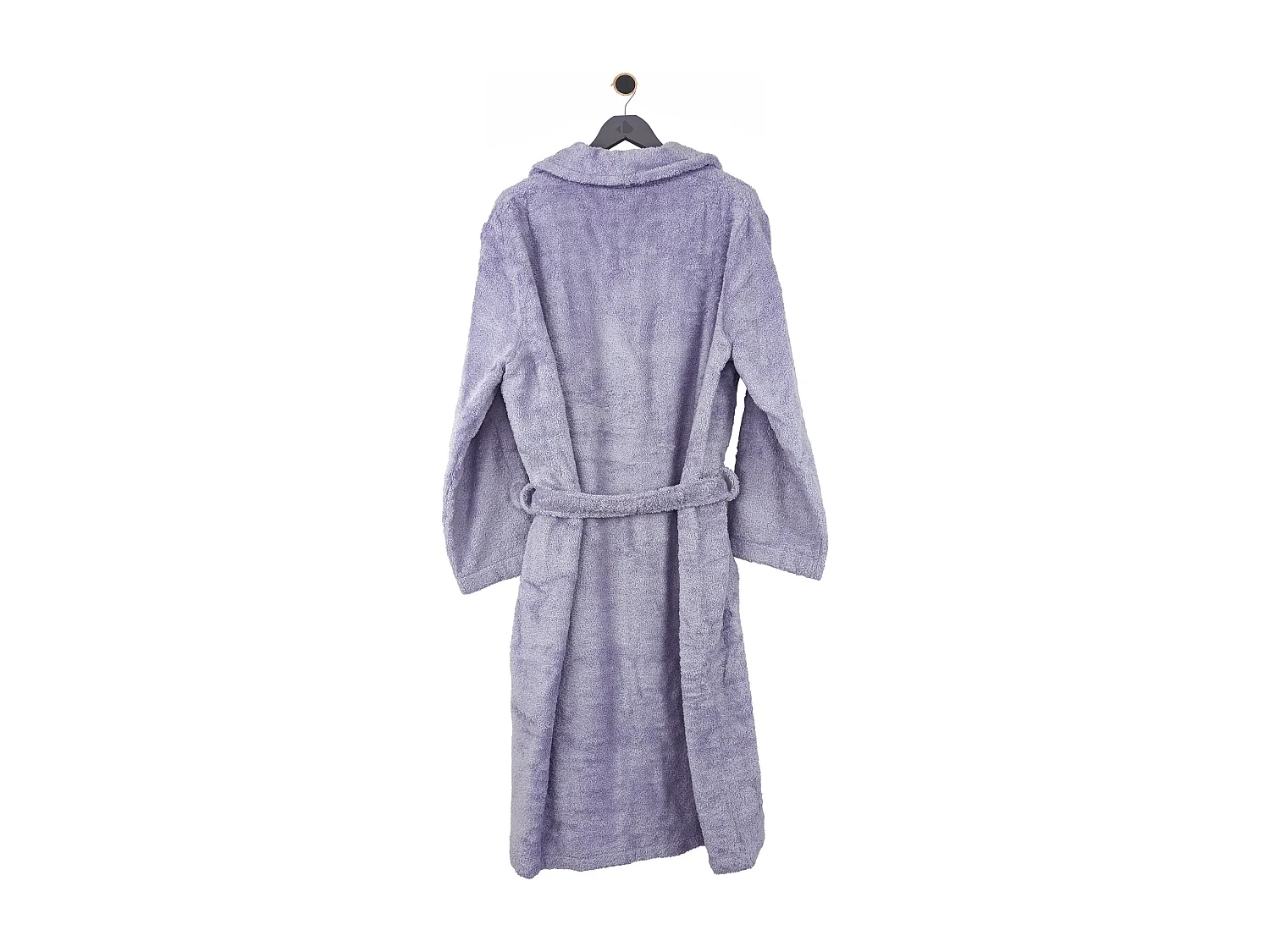 Peignoir col châle ROYAL CRESENT éponge coton taille L bleu lavande