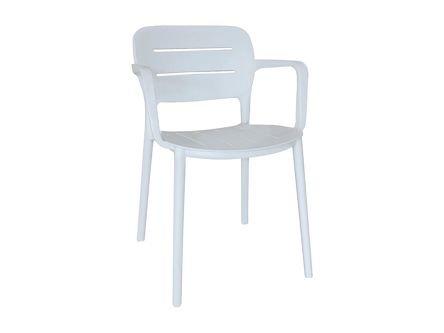 Now's Home - Lot De 4 Fauteuils De Table Blanc Exterieur En Polypropylene