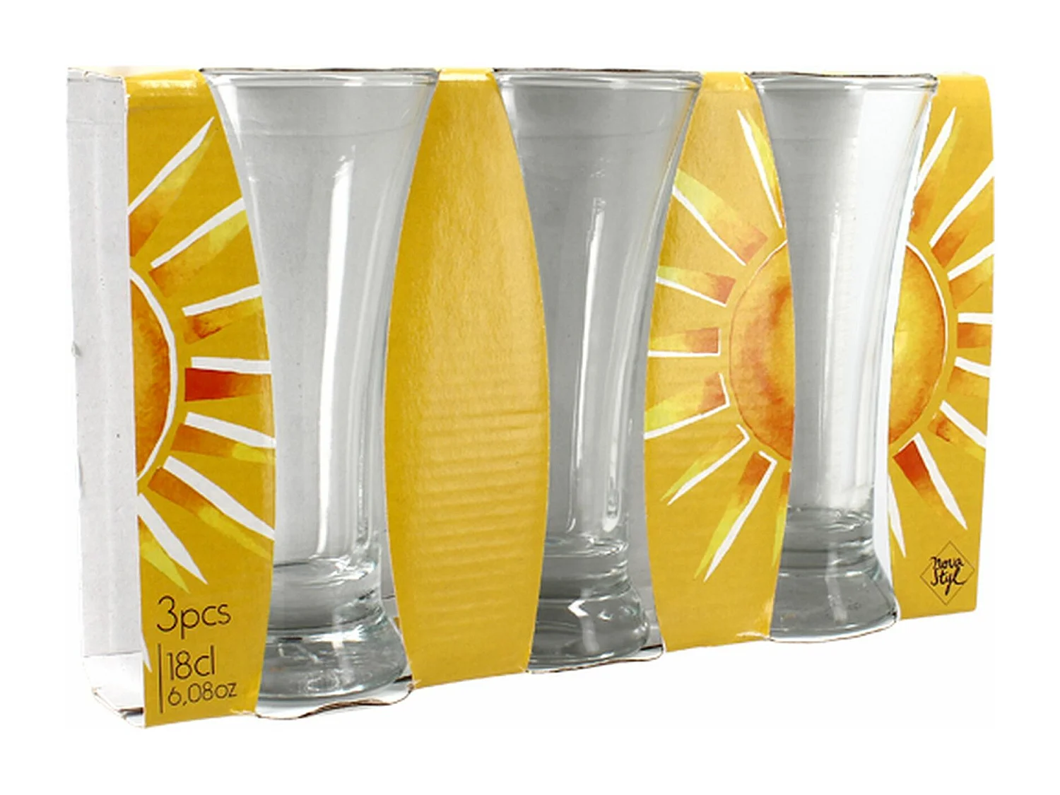 Novastyl - Lot De 3 Verres A Pastis 18cl Mistral