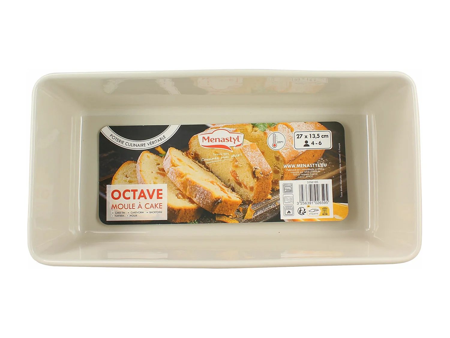 Menastyl - Moule A Cake Octave 27x13.5cm En Gres Beige