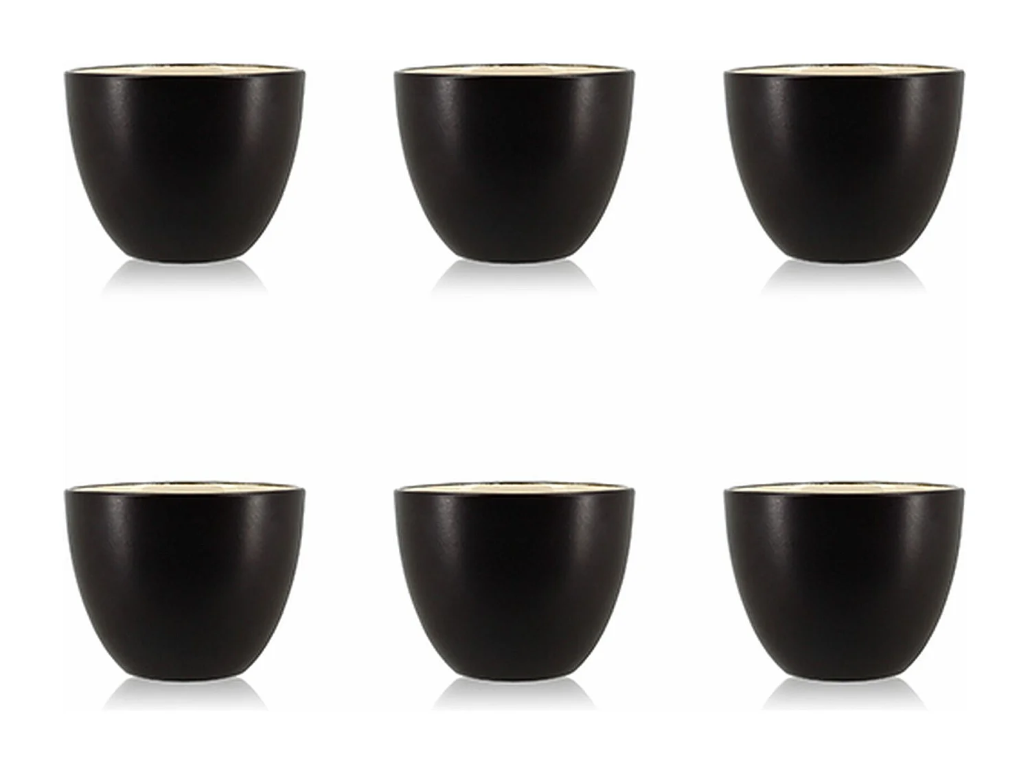 Ogo Living - Lot 6 Tasses Balata 22cl En Autres Ceramiques Jaune Et Marron