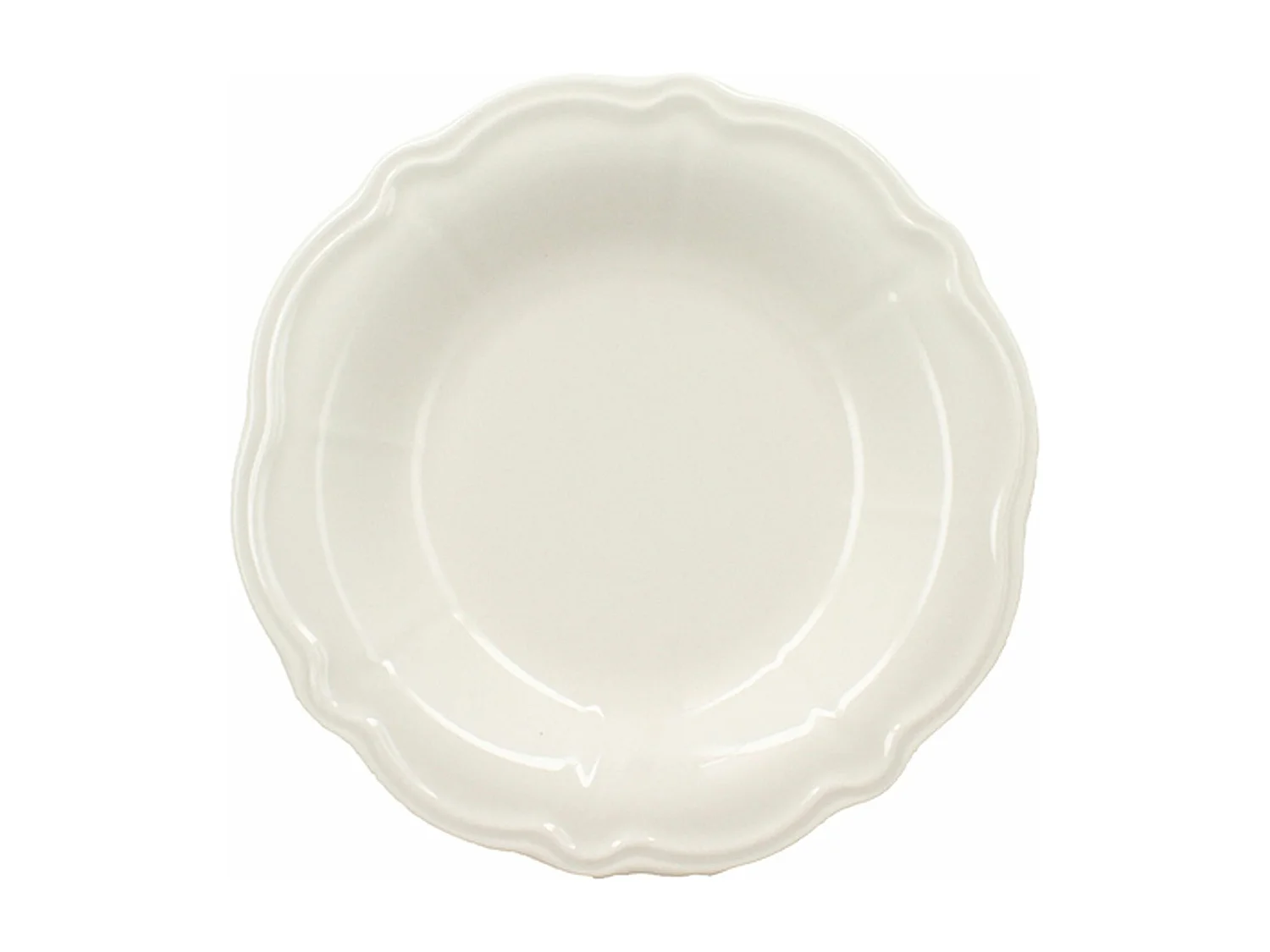 Novastyl - Lot 6 Assiettes Creuses Charlotte 22cm En Gres Blanc