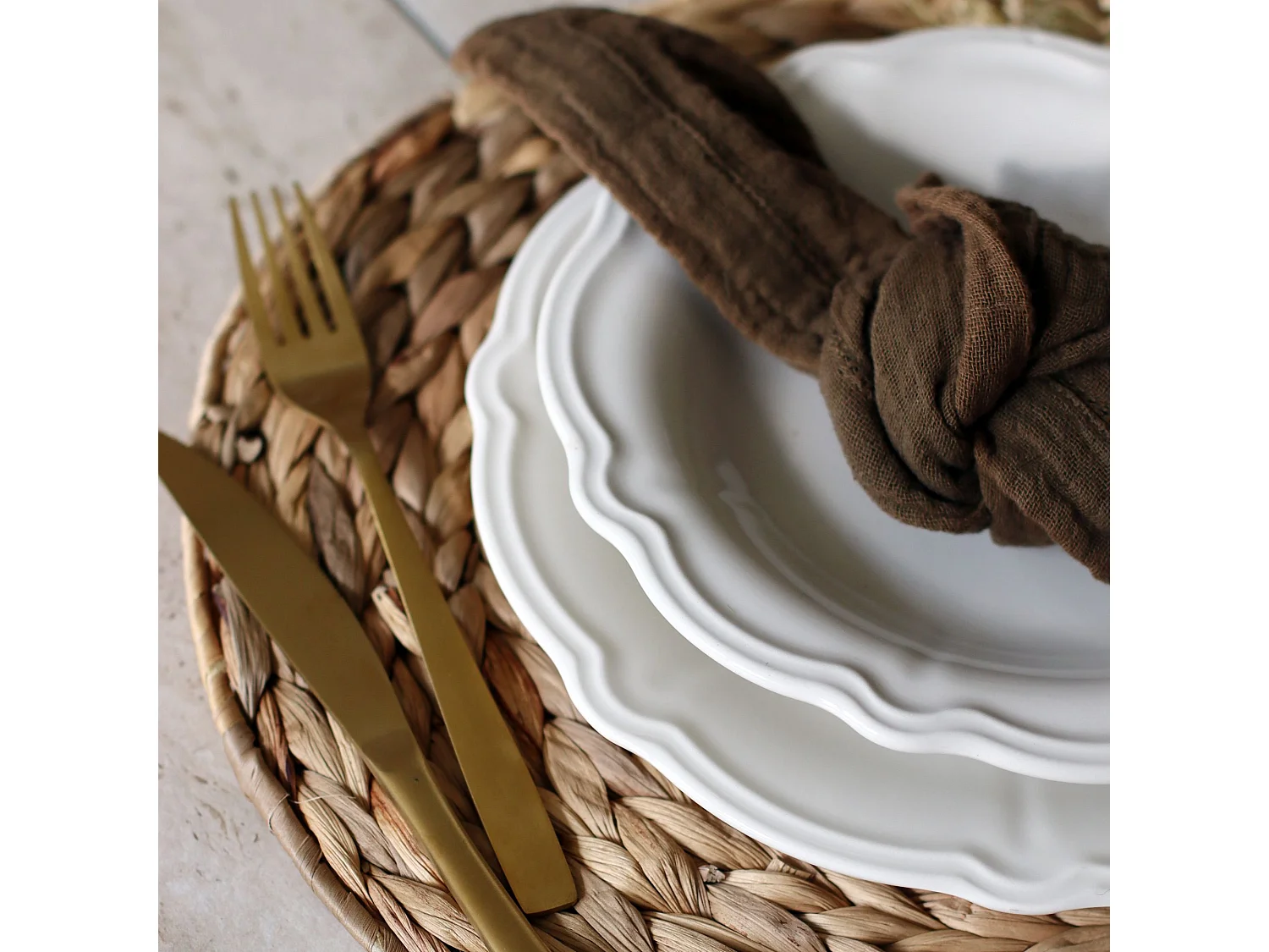 Novastyl - Lot 6 Assiettes Creuses Charlotte 22cm En Gres Blanc