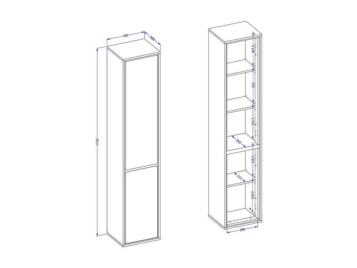 Hängender Badezimmerschrank aus der GOBI-Kollektion in Braun.