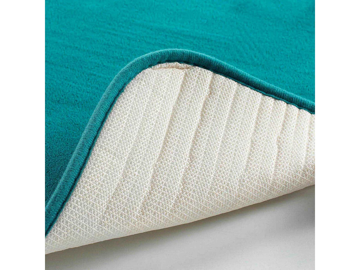 Tapis de Bain Microfibre "Vitamine II" 45x75cm Bleu Émeraude
