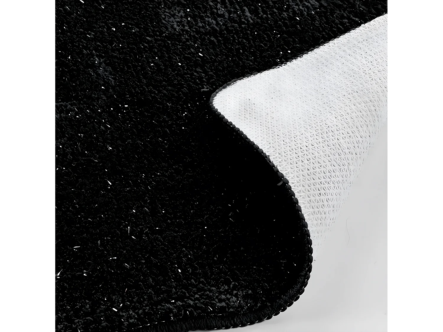 Tapis de Bain Microfibre "Métallisé" 45x75cm Noir