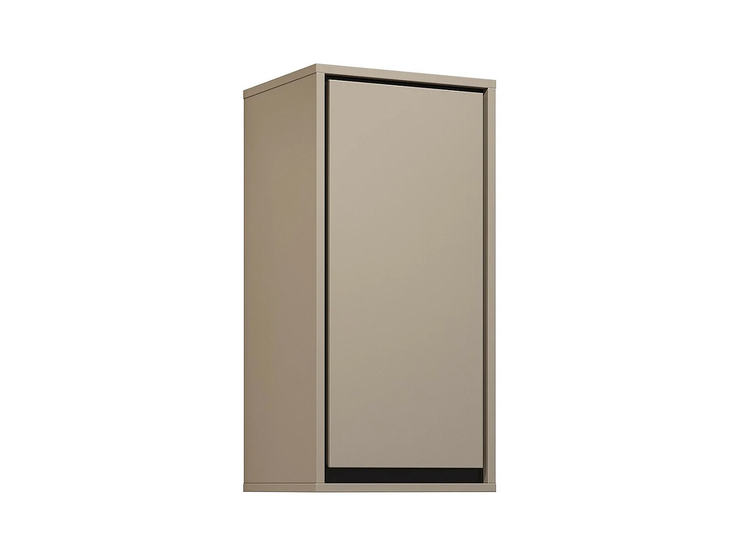 Meuble suspendu de salle de bain collection GOBI coloris marron.