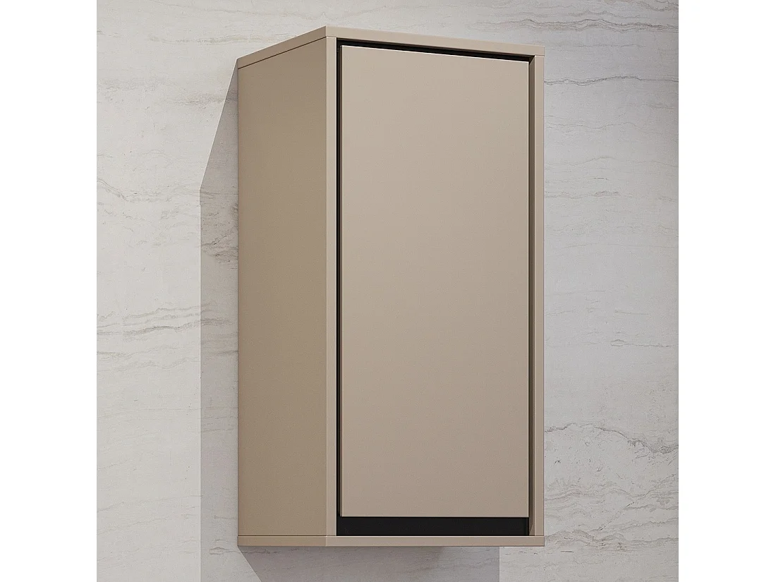 Meubel hangend badkamer collectie GOBI kleur bruin.