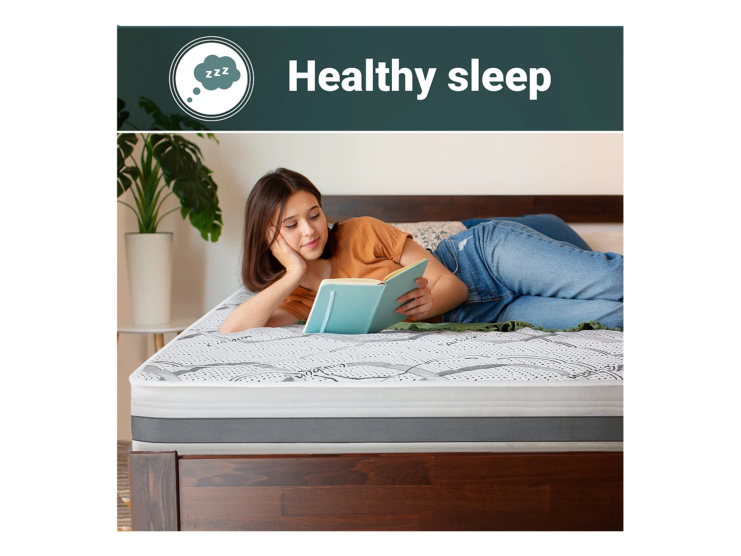 Matelas Simple 115 x 200 à mémoire | Premium Quality | Hauteur 16 cm | Made in Italy