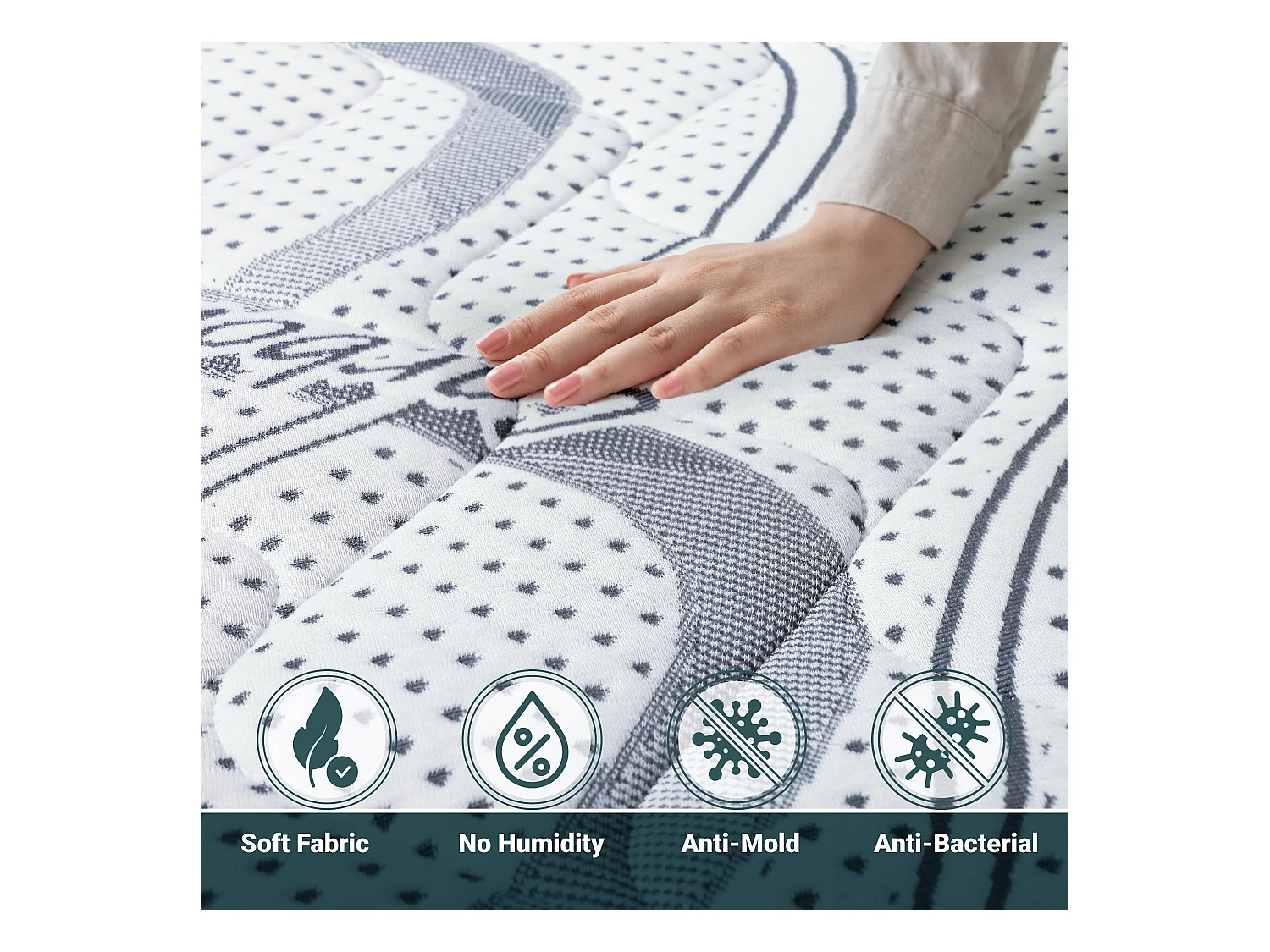 Doppelmatratze 145 x 190 Memory | Premium Qualität | Höhe 16 cm | Made in Italy