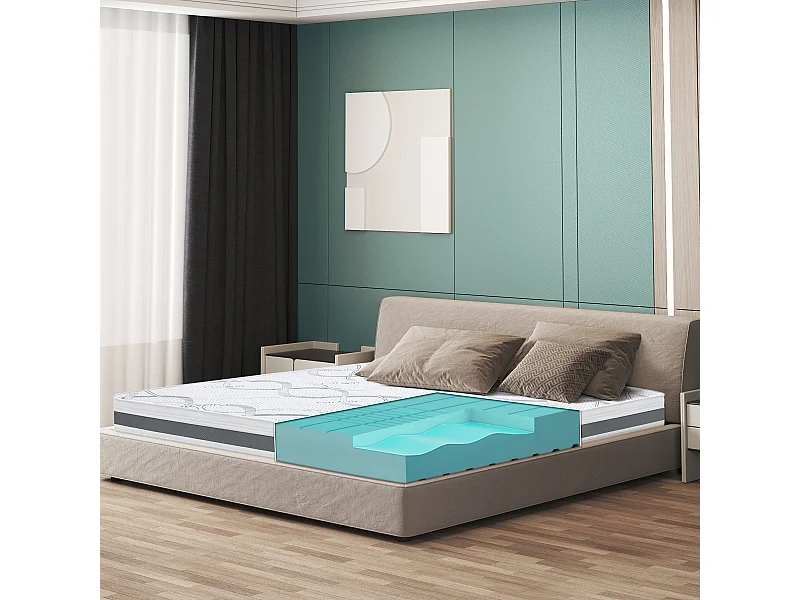 Matelas Simple 115 x 175 à mémoire | Premium Quality | Hauteur 16 cm | Made in Italy