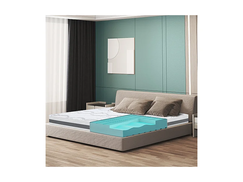 Eenpersoons Matras 105 x 190 Memory Orthopedisch | Premium Quality | Hoogte 16 cm | Made in Italy