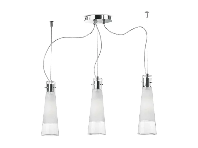 Ideal Lux Kuky - 3 Licht Decke Anhänger Bar Chrom, E27