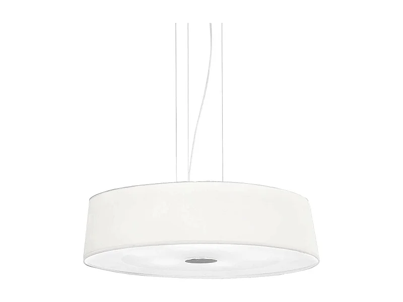 Ideal Lux Hilton - 4 licht Medium Round Deckenanhänger Chrom Weiß, E27