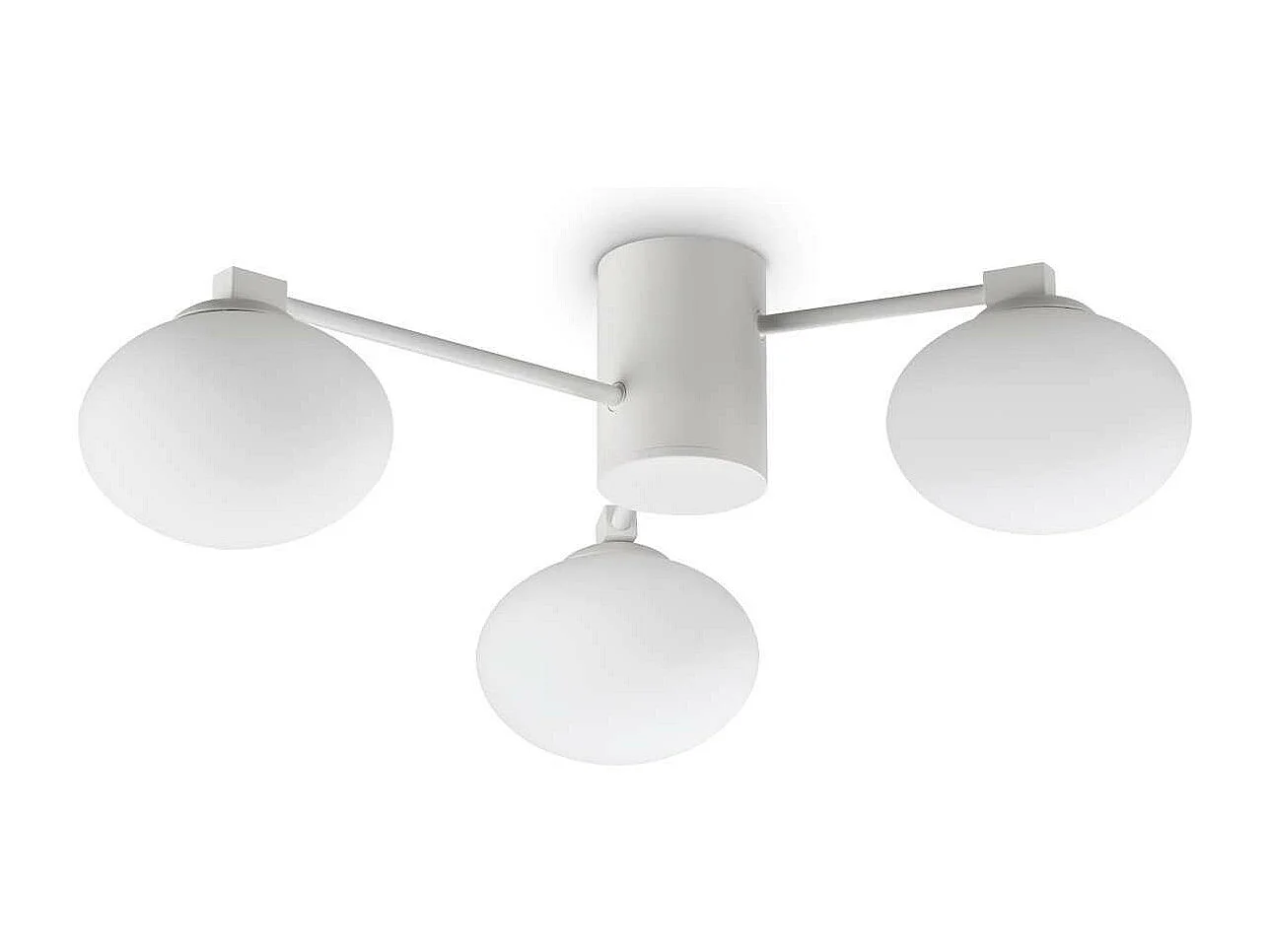 Ideal Lux HERMES Lámpara de techo con forma de globo, 3 luces, 60 cm, color blanco