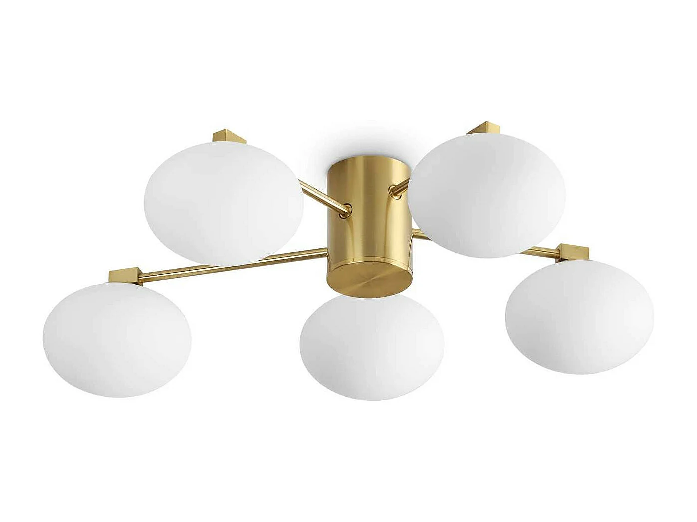 Ideal Lux HERMES Plafonnier Globe 5 Lumières 60cm Laiton