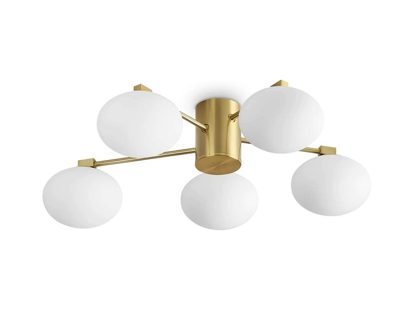 Ideal Lux HERMES Plafonnier Globe 5 Lumières 60cm Laiton