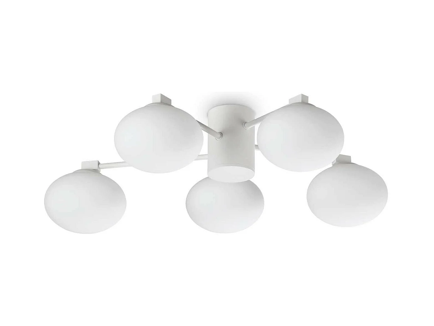 Ideal Lux HERMES Plafonnier Globe 5 Lumières 60cm Blanc