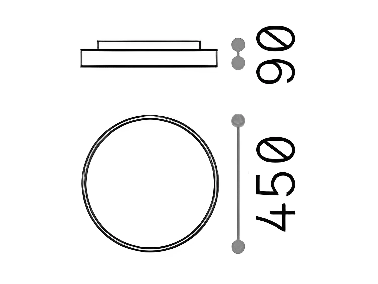HALO PL1 D45 4000K, Plafón LED, Ideal Lux
