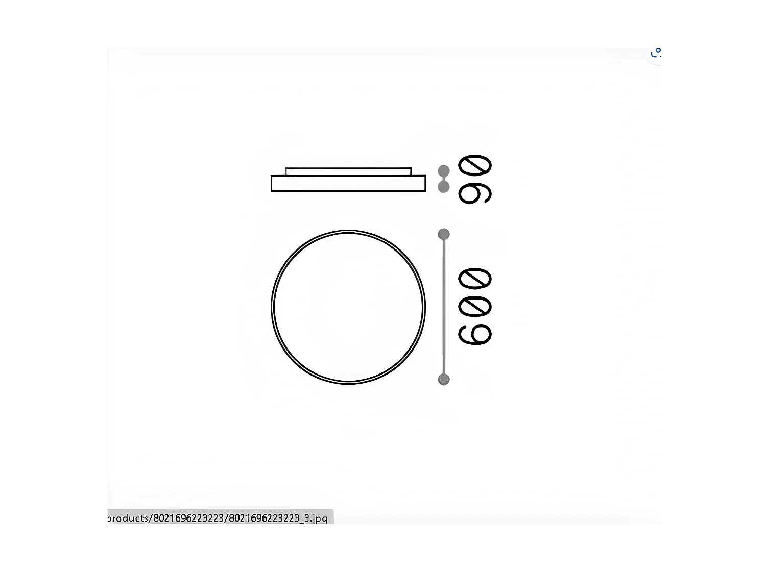 HALO PL1 D60 3000K, plafonnier LED, Ideal Lux