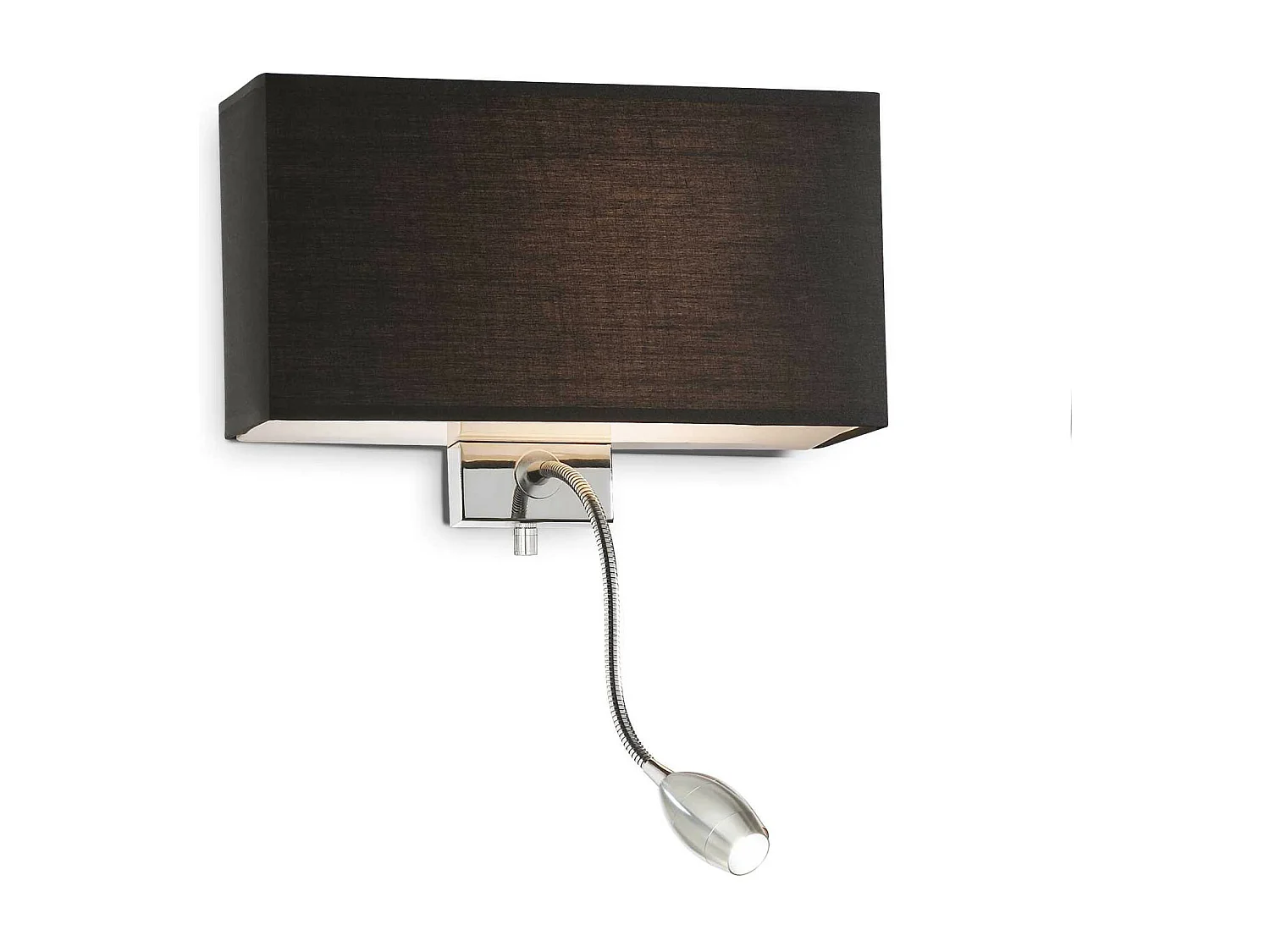 Ideal Lux Hotel Applique murale d'intérieur à 1 lumière, noir, E27