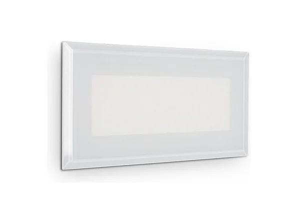 Applique d'extérieur LED encastrable blanche IP65, 3000K