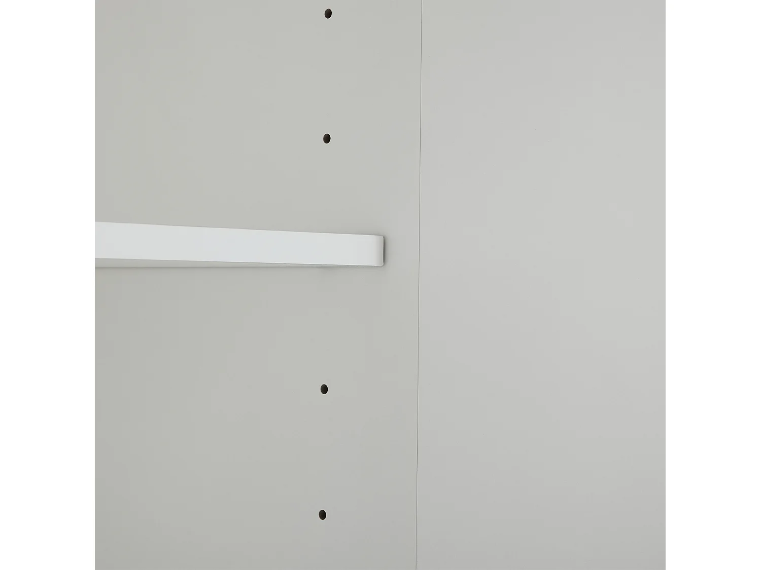 Buffet - 2 portes avec étagères régables - Blanc