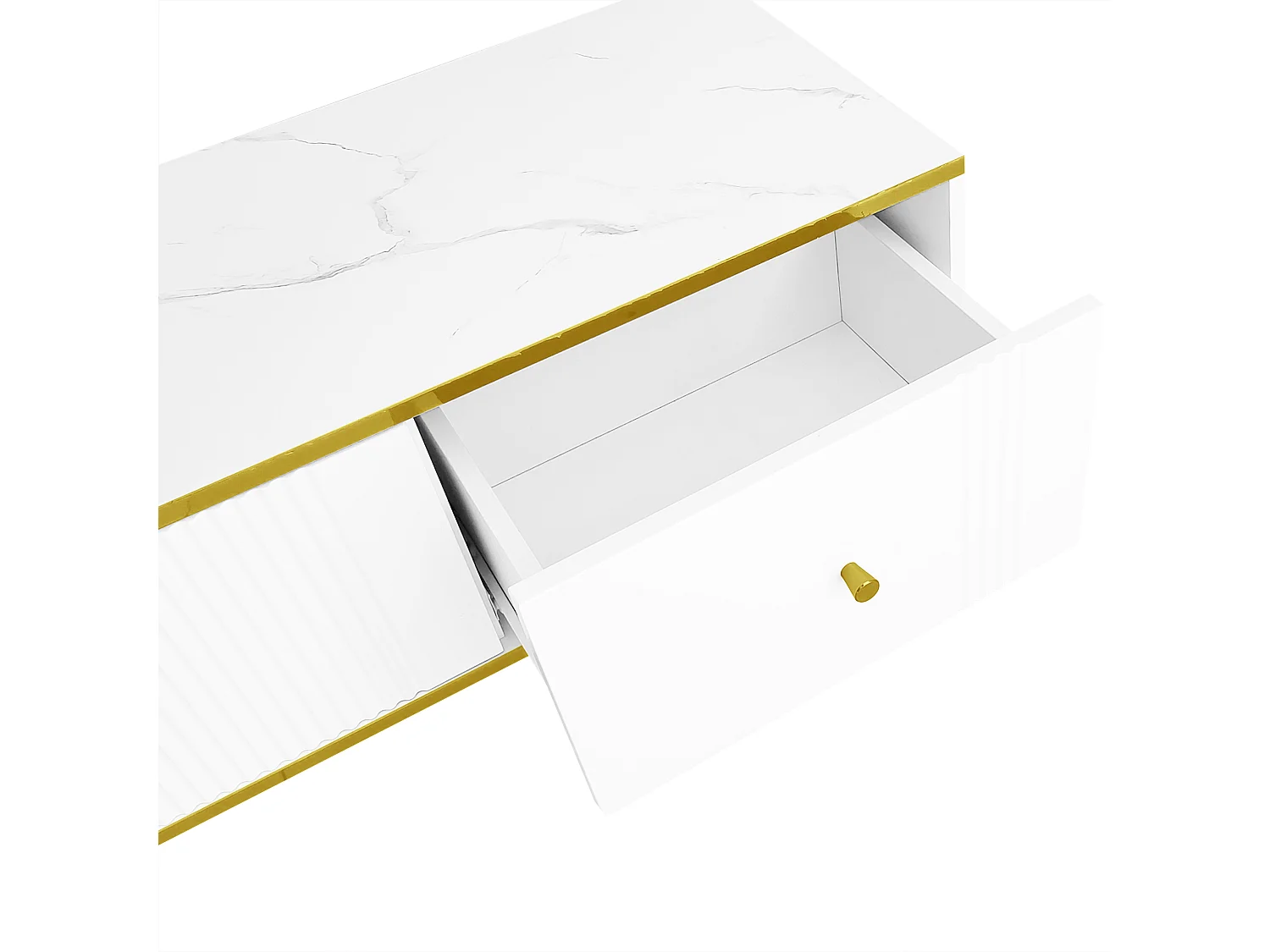 Móvel TV 180cm para TV 80" - 2 portas e 2 gavetas - Branco