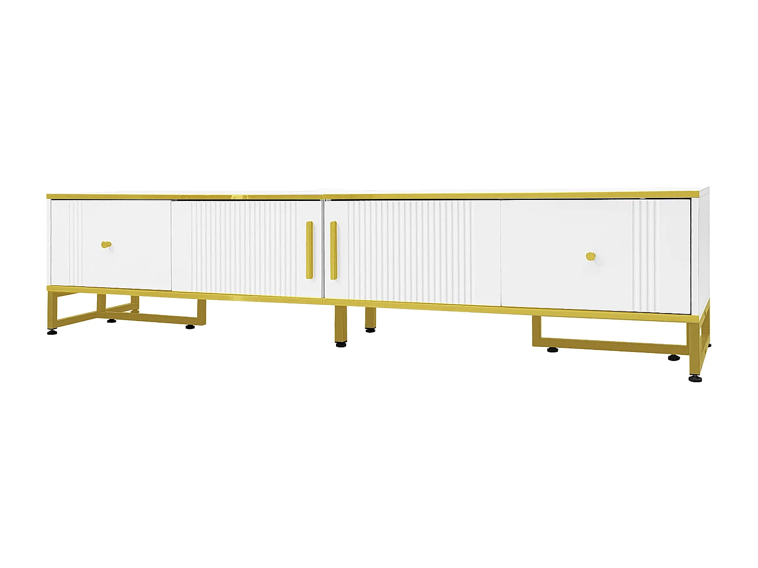 Móvel TV 180cm para TV 80" - 2 portas e 2 gavetas - Branco