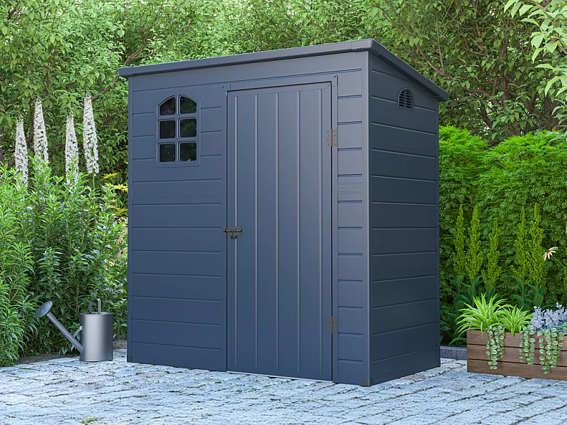 Abri de jardin en résine anthracite 2,09 m² NERIO