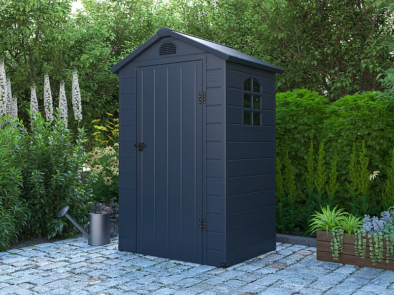 Tuinhuisje van antracietgrijze hars 1,39 m² - CESIO