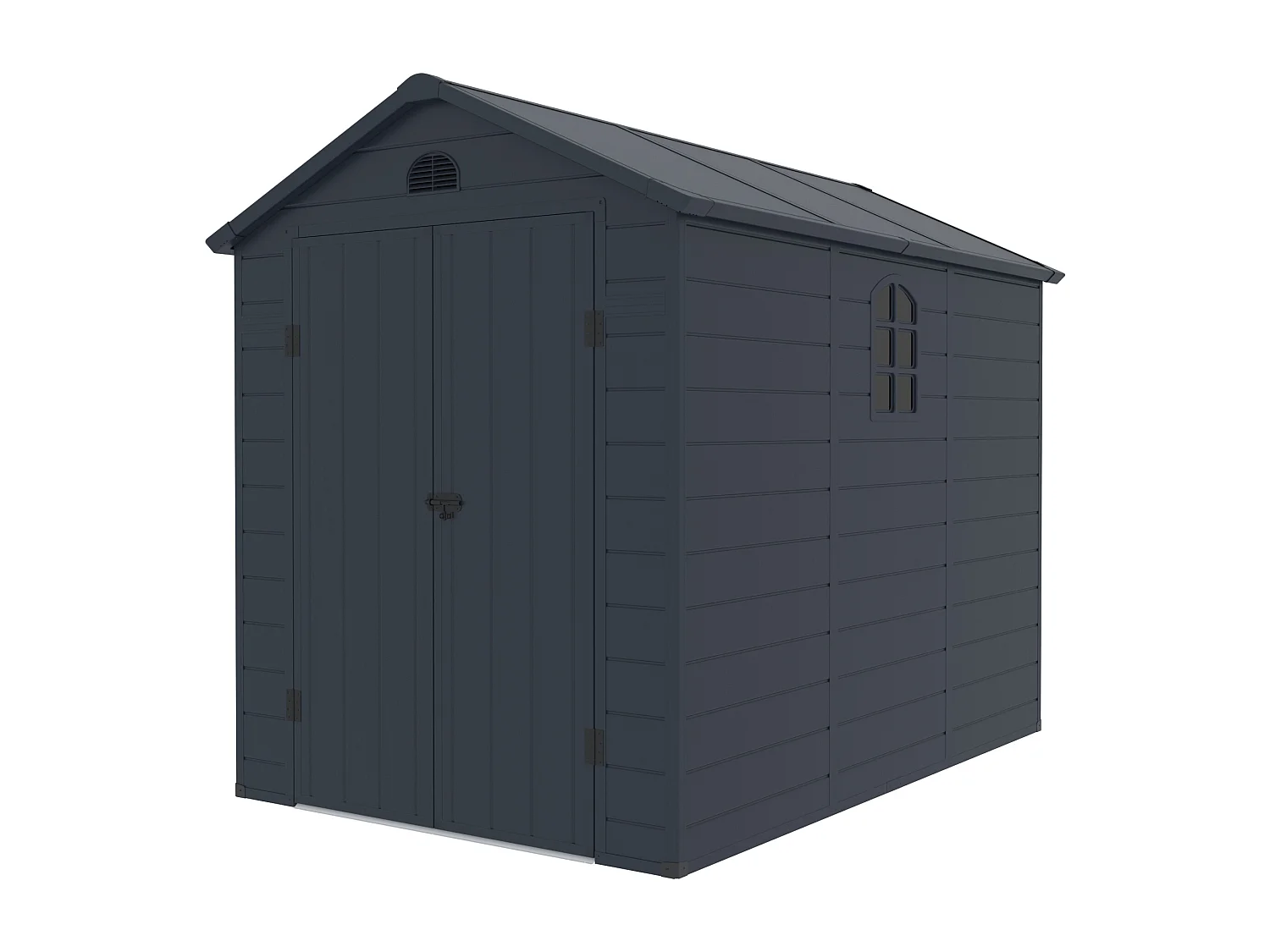 Abri de jardin en résine gris anthracite 5,32 m² - CESIO