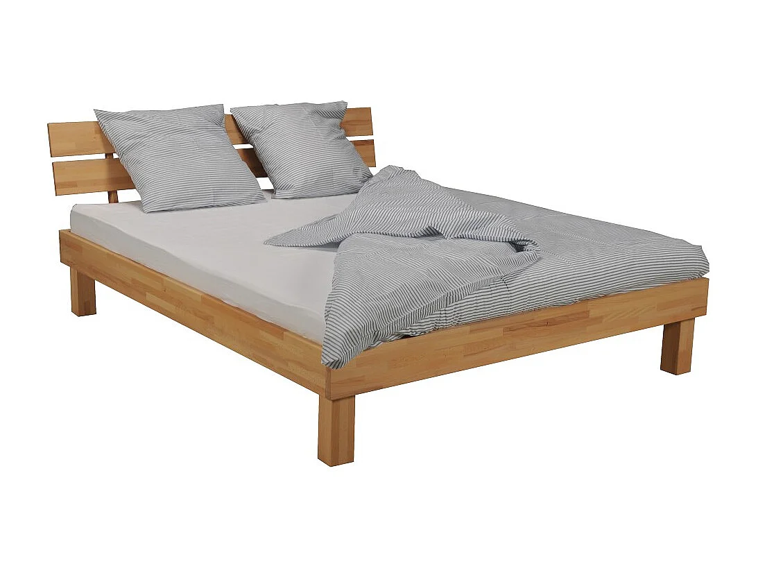 Lit RIVA 160x200 cm avec sommier / Hêtre massif huilé